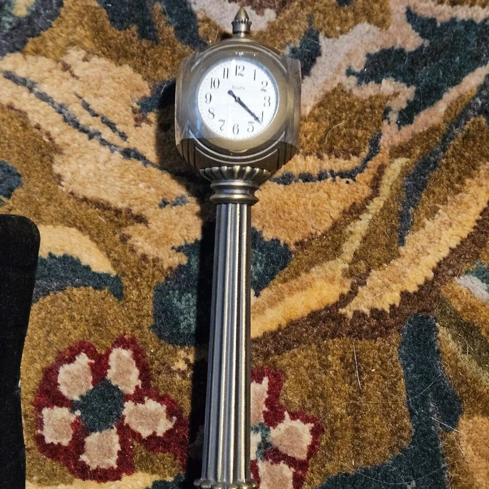 RARE CLASSIC BULOVA UNION SQUARE STREETS OF TIME 4 ZONE DESK MANTEL OFFICE CLOCK